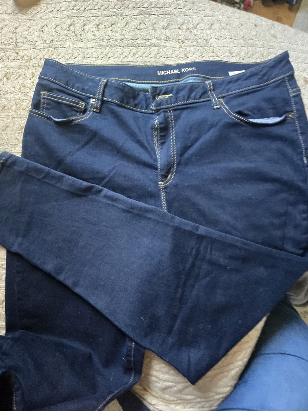 Michael Kors Dark Blue Women's Skinny Jeans Izzy Plus Size 18 - Picture 2 of 4